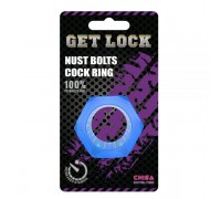 Кольцо эрекционное Nust Bolts Cock Ring-Blue