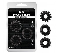 Набор колец GK Power Cock Rings Set 3 шт-Black