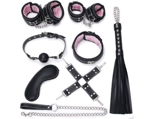 Набор для БДСМ игр Bondage Black and Pink Set