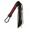  Плетка из экокожи и замши ромб FLOGGER BLACK/RED