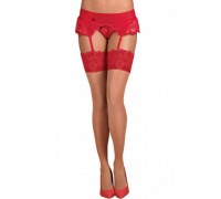 Чулки Obsessive 853-STO-3 stockings red S/M