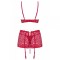 Комплект Obsessive Lividia 3 pcs set red L/XL