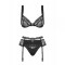 Комплект Obsessive Heartina 3 pcs set black S/M