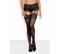 Чулки черные Obsessive Contica stockings L/XL