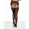 Чулки черные Obsessive Contica stockings L/XL