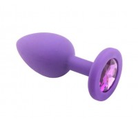 Анальная пробка Purple Silicone Light Violet, S