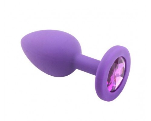 Анальная пробка Purple Silicone Light Violet, S