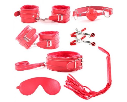 Набор для БДСМ игр Bondage Gear Set,Red