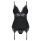 Корсет Obsessive 810-COR-1 corset & thong black S/M