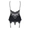 Корсет Obsessive 810-COR-1 corset & thong black S/M