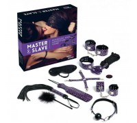 Набор БДСМ 10 предметов Master & Slave, Purple Leopard