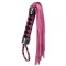  Плетка из замши ромб FLOGGER BLACK/PINK