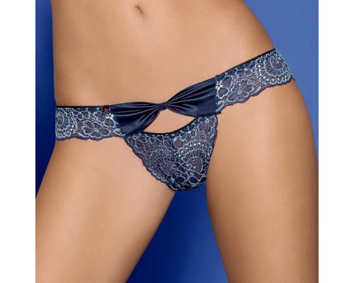 Трусики синие Obsessive AURORIA Panties S/M