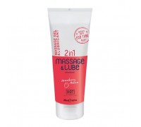 Массажный гель и лубрикант HOT Massage- & Glide Gel 2in1 Strawberry 200 мл