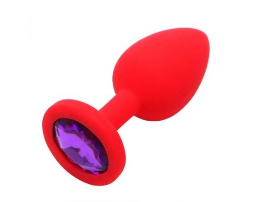 Анальная пробка Red Silicone Dark Violet, M