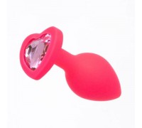 Анальная Pink Silicone Heart Light Pink, S