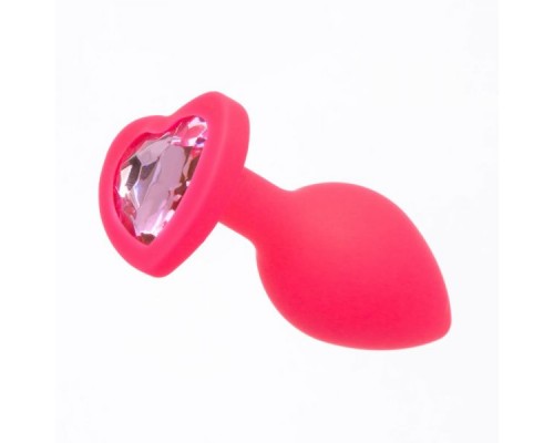 Анальная Pink Silicone Heart Light Pink, S