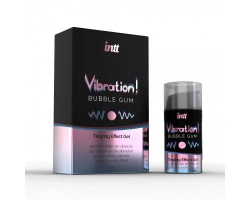 Жидкий вибратор для двоих Intt Vibration со вкусом Bubble gum, 15 мл