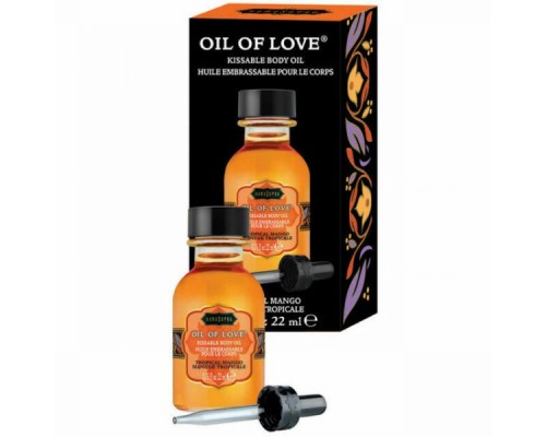 Съедобное масло для поцелуев Kamasutra OIL OF LOVE Тропическое Манго 22 мл