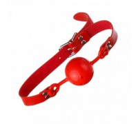 Кляп из экокожи Loveshop Latex Comfort BREATHABLE BALL GAG RED