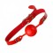 Кляп из экокожи Loveshop Latex Comfort BREATHABLE BALL GAG RED