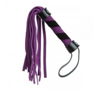  Плетка из замши мини FLOGGER BLACK/PURPLE