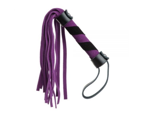  Плетка из замши мини FLOGGER BLACK/PURPLE