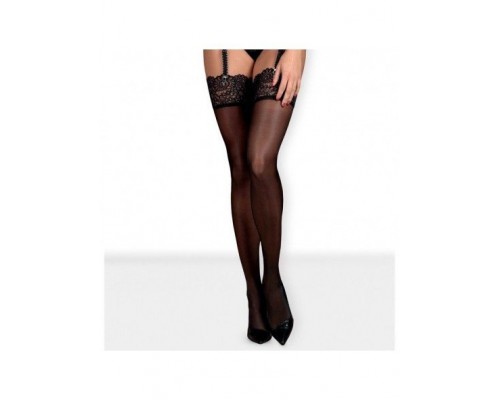 Чулки черный Obsessive Mixty stockings black L/XL