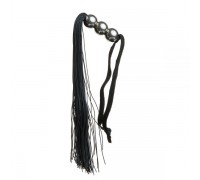 Плетка из силикона ручка 3 шарика FLOGGER BLACK METAL