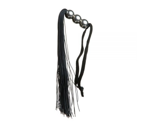 Плетка из силикона ручка 3 шарика FLOGGER BLACK METAL