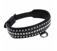 Ошейник Leather Crystal Diamonds, Black