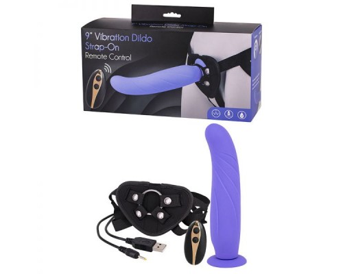 Страпон женский с пультом управления Seven Creations DILDO STRAP-ON PURPLE