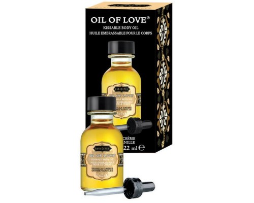 Съедобное масло для поцелуев Kamasutra OIL OF LOVE Ванильный крем 22 мл