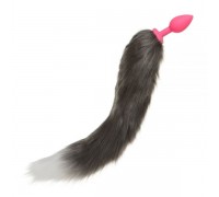 Анальная пробка Silicone с хвостом Енот, Raccoon Tail S