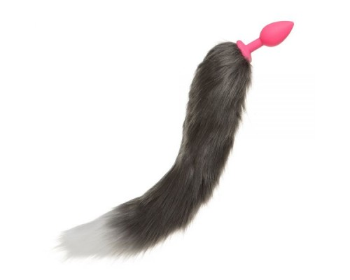 Анальная пробка Silicone с хвостом Енот, Raccoon Tail S