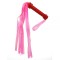  Плетка из экокожи c неоновыми хвостами FLOGGER PINK/RED