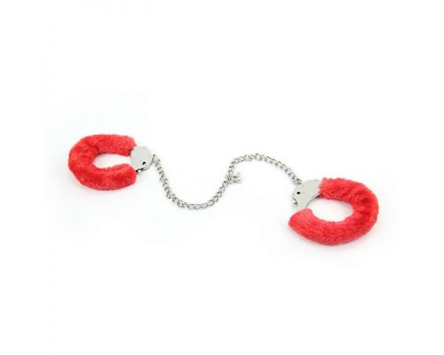 Наручники Metal Handcuff With a Long Chain , Red