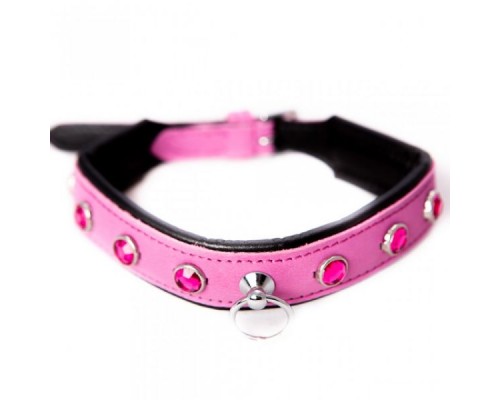 Ошейник Leather Jewel, Pink