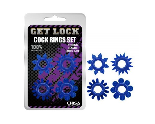 Набор колец GK Power Cock Rings Set-Blue