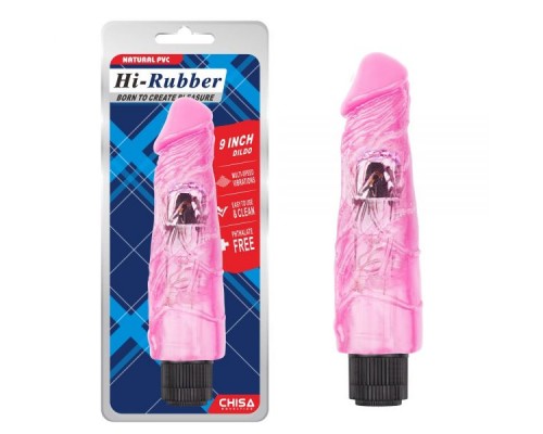 Вибромассажер Hi-Rubber Dildo, Pink