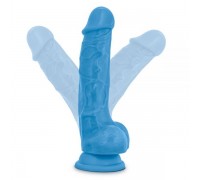 Фаллоимитатор с двойной плотностью NEO 7.5INCH COCK W. BALLS BLUE