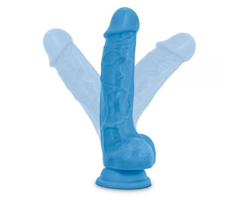 Фаллоимитатор с двойной плотностью NEO 7.5INCH COCK W. BALLS BLUE