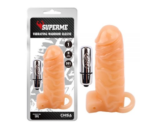 Насадка с вибро Chisa Superme Vibrating Warrior Sleeve