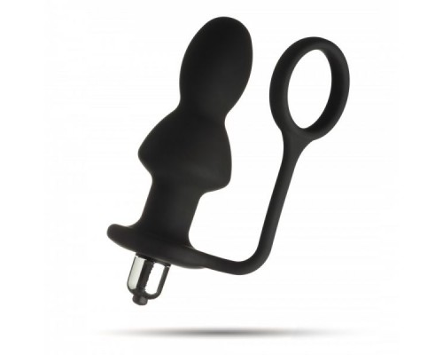 Анальная плаг с вибрацией Anal Plug Silicone, Black