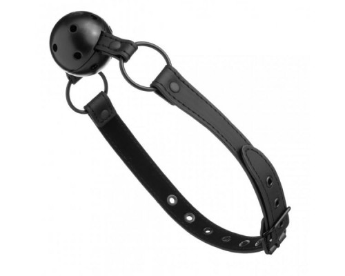 Кляп из экокожи Loveshop BREATHABLE BALL GAG BLACK