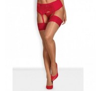 Чулки Obsessive Jolierose stockings red XXL