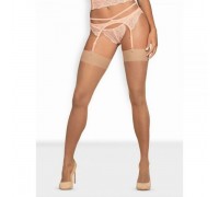 Чулки телесные Obsessive S800 stockings nude L/XL