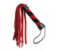  Плетка из замши мини FLOGGER BLACK/RED