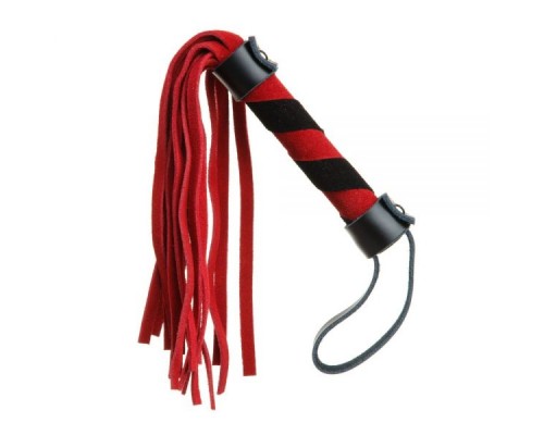  Плетка из замши мини FLOGGER BLACK/RED