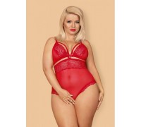 Боди Obsessive 838-TED-3 teddy opencrotch red XXL